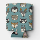 ウッドランド動物かわいいヴィンテージ柄 缶クーラー (裏面)