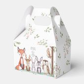 ウッドランド動物かわいい赤ちゃんシャワーありがとう フェイバーボックス (正面サイド)