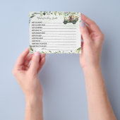 ウッドランド動物がベビーの赤ちゃんシャワーカードを願う チラシ (手)