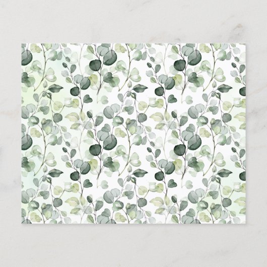 ウッドランド動物がベビーの赤ちゃんシャワーカードを願う チラシ (裏面)