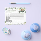 ウッドランド動物がベビーの赤ちゃんシャワーカードを願う チラシ (シングル)