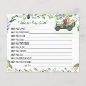 ウッドランド動物がベビーの赤ちゃんシャワーカードを願う チラシ (正面)