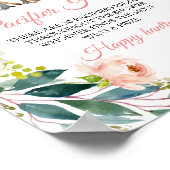 ウッドランド動物とピンクおしゃぶり狩りゲームサイン ポスター (角)