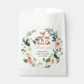 ウッドランド動物とピンクの花シャワーのお気に入りバッグ フェイバーバッグ (正面)
