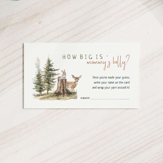 ウッドランド動物どのように大きいmommysベリーカード プレイスカード