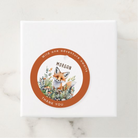 ウッドランド動物のキツネ好意ありがとうギフトデコール フェイバータグ (インサイチュ)