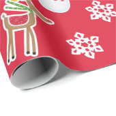 ウッドランド動物のパターン赤メリークリスマス ラッピングペーパー (ロールコーナー)