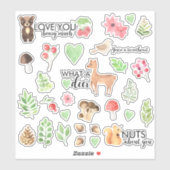 ウッドランド動物のビニールのシール シール (シート)