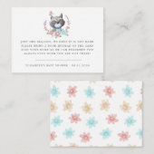 ウッドランド動物のベビーラクーンベビーシャワー エンクロージャーカード (正面/裏面)