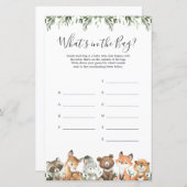 ウッドランド動物のベビー推測バッグ内の何か (正面/裏面)