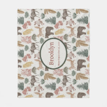 ウッドランド動物のベビー素朴 – クマ、キツネ、フクロウ