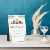 ウッドランド動物のマモサバー卓上用イーゼル フォトプラーク (側面)