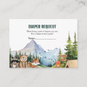 ウッドランド動物の冒険おむつラッフルリクエスト エンクロージャーカード (正面)