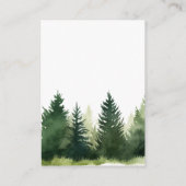 ウッドランド動物の冬のクリスマスおむつラッフル エンクロージャーカード (裏面)