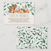 ウッドランド動物の友人ギフトディスプレイシャワーエンクロージャ エンクロージャーカード (正面/裏面)