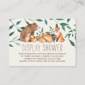 ウッドランド動物の友人ギフトディスプレイシャワーエンクロージャ エンクロージャーカード (正面)