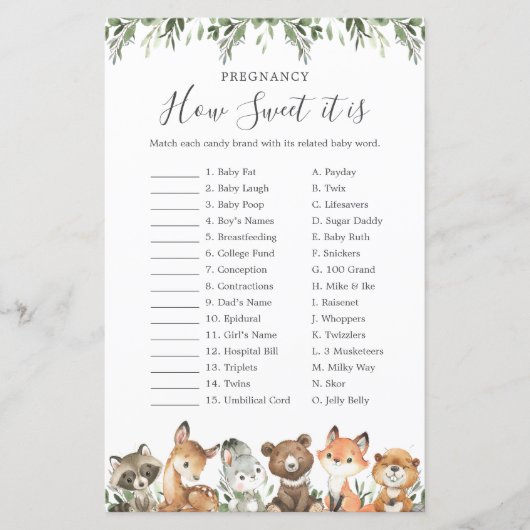 ウッドランド動物の妊娠それがゲームの甘さ (正面)