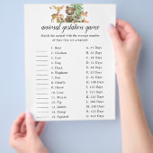ウッドランド動物の妊娠ゲーム赤ちゃんシャワー チラシ (手)