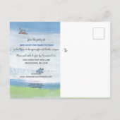 ウッドランド動物の子鹿ヴィンテージバーチャル赤ちゃんシャワー インビテーションポストカード (裏面)