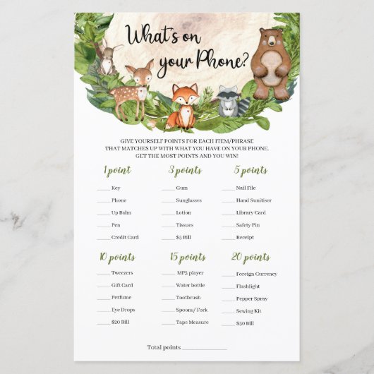 ウッドランド動物の木のスライスあなたの携帯電話の何 (正面)