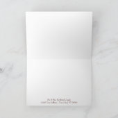 ウッドランド動物の生き物、キツネnつる植物結婚式 サンキューカード (内部)