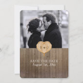 ウッドランド動物の生き物、キツネnつる植物結婚式 セーブザデート (裏面)