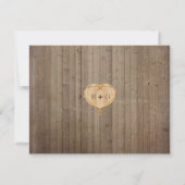 ウッドランド動物の生き物、キツネnつる植物結婚式 出欠カード (裏面)