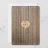 ウッドランド動物の生き物、キツネnつる植物結婚式 招待状 (裏面)