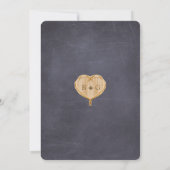 ウッドランド動物の生き物、キツネnつる植物結婚式 招待状 (裏面)