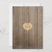 ウッドランド動物の生き物、キツネnつる植物結婚式 招待状 (裏面)