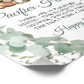 ウッドランド動物の緑おしゃぶり狩りゲームサイン ポスター (角)