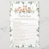 ウッドランド動物の緑がゲストゲームを見つける (正面)