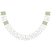 ウッドランド動物の緑それは男の子のシャワーだ バンティングフラッグ (全)