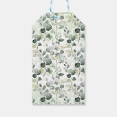 ウッドランド動物の緑の森の赤ちゃんシャワーのお願い ギフトタグ (裏面)