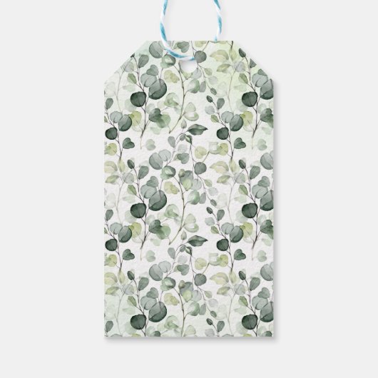 ウッドランド動物の緑の森の赤ちゃんシャワーのお願い ギフトタグ (裏面)