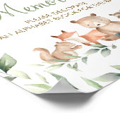 ウッドランド動物の緑飾ベビーブロックゲーム ポスター (角)