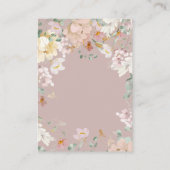 ウッドランド動物の花の少女ベビーシャワーディーパープ エンクロージャーカード (裏面)