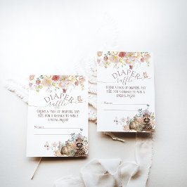 ウッドランド動物の花の少女ベビーシャワーディーパープ エンクロージャーカード