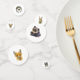 ウッドランド動物の赤ちゃんシャワーアドレス コンフェッティ