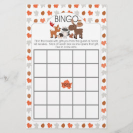 ウッドランド動物の赤ちゃんシャワービンゴと財布ゲーム