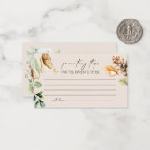 ウッドランド動物の赤ちゃんシャワー子育てのヒント ノートカード (正面/裏面インサイチュ)