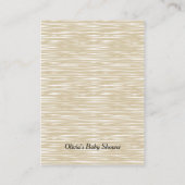 ウッドランド動物の赤ちゃんシャワー書依頼カード エンクロージャーカード (裏面)