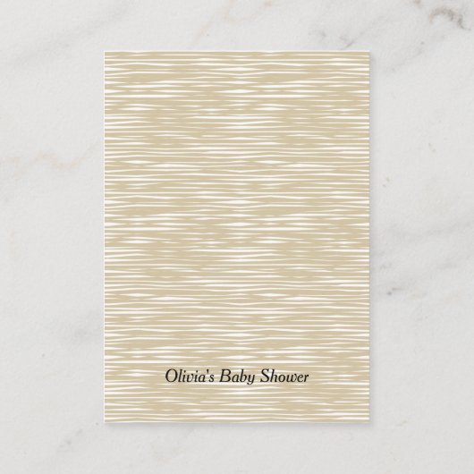 ウッドランド動物の赤ちゃんシャワー書依頼カード エンクロージャーカード (裏面)