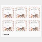 ウッドランド動物の赤ちゃんシャワー蔵書票 スクエアシール (シート)