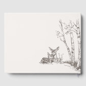 ウッドランド動物の赤ちゃんシャワー ゲストブック (裏面)