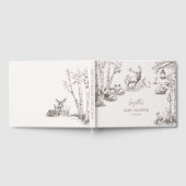 ウッドランド動物の赤ちゃんシャワー ゲストブック (全面)
