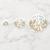 ウッドランド動物の赤ちゃんシャワー コンフェッティ (正面)