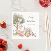 ウッドランド動物の赤ちゃんシャワー スタンダードカクテルナプキン (インサイチュ)