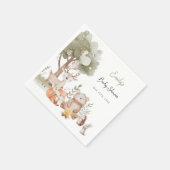 ウッドランド動物の赤ちゃんシャワー スタンダードカクテルナプキン (角)