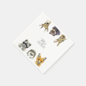 ウッドランド動物の赤ちゃんシャワー スタンダードカクテルナプキン (角)